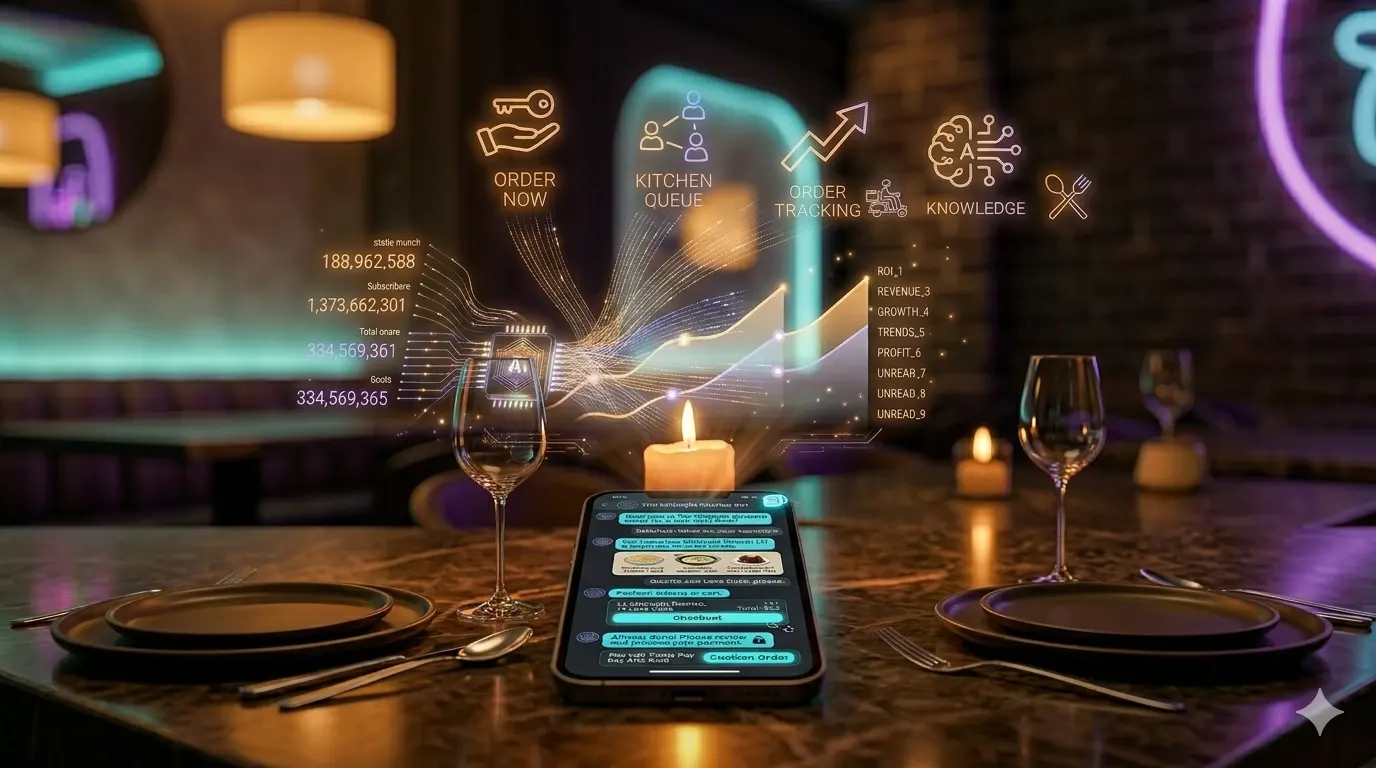 Warm vibrant flowers with soft lighting evoking the personal warmth and natural human touch that AI restaurant chatbots must preserve in every automated interaction