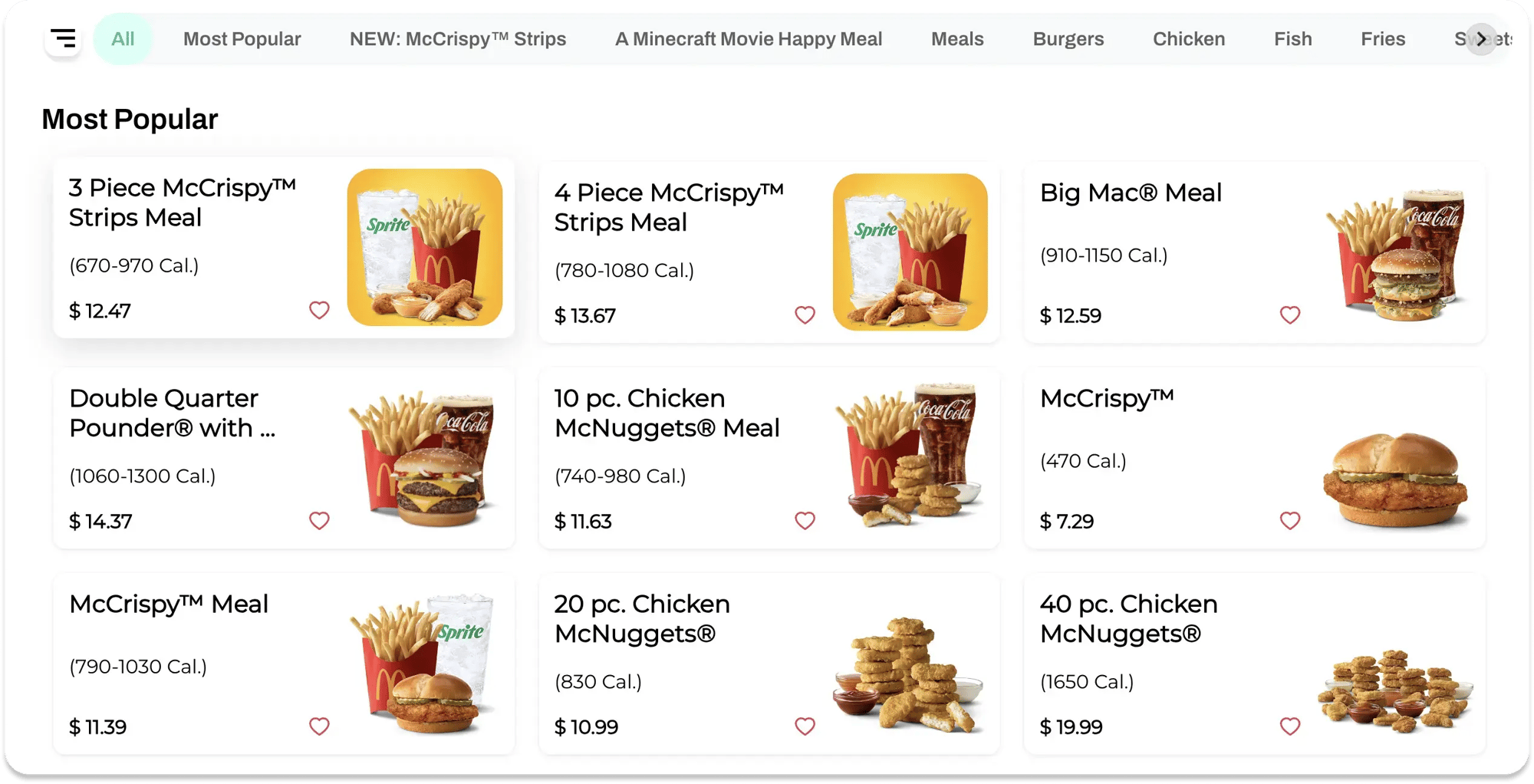 Product Categories & Menu Product Categories & Menu
