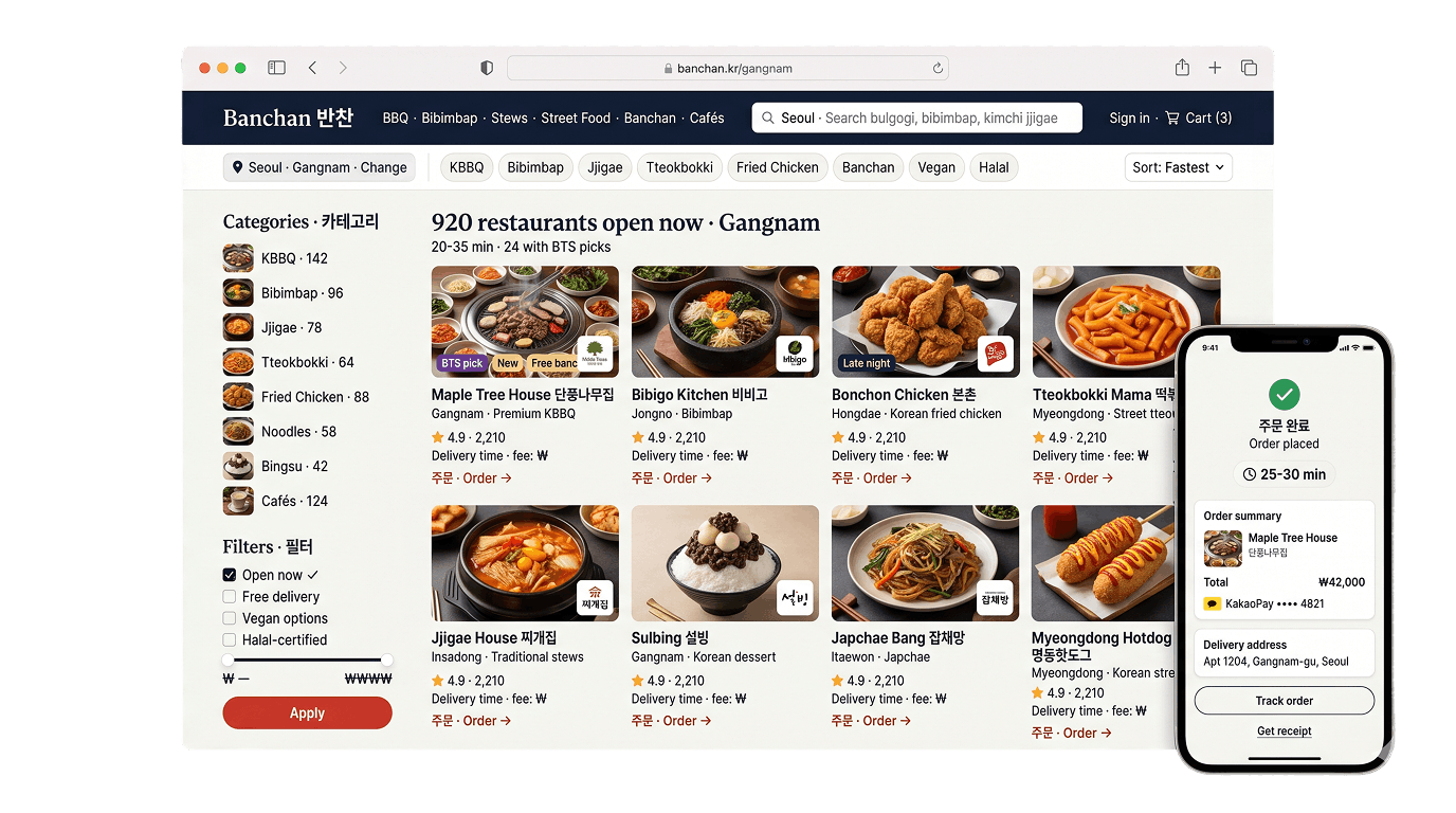 Banchan Korean marketplace template