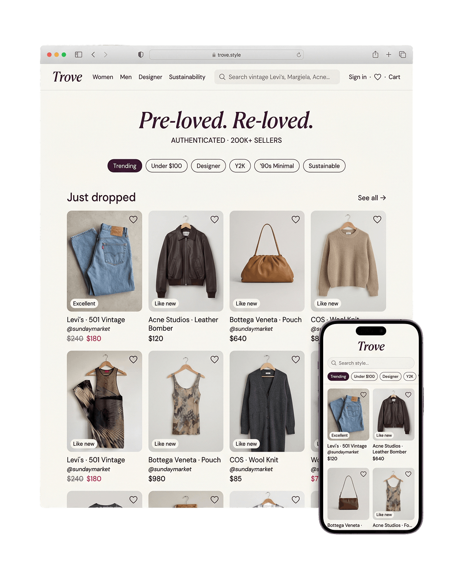 Clothes and accessories marketplace template