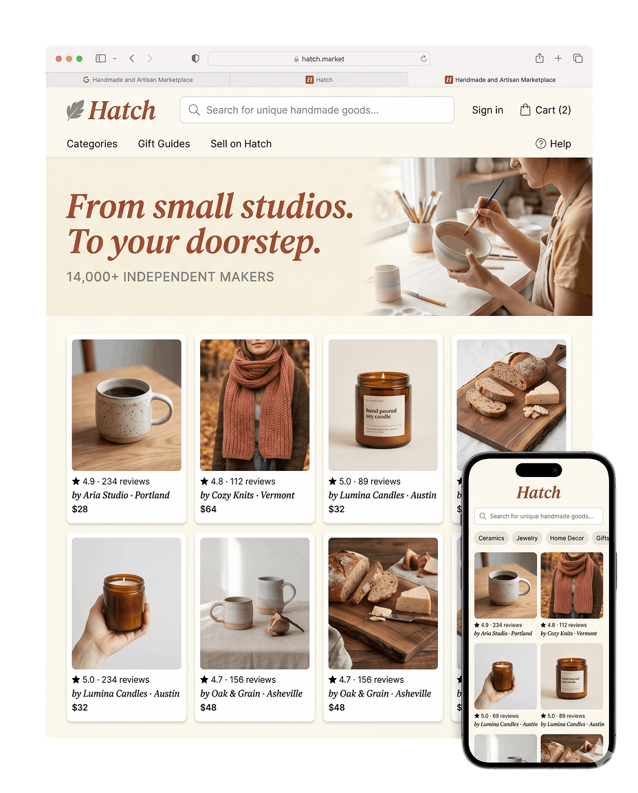 Crafters marketplace template