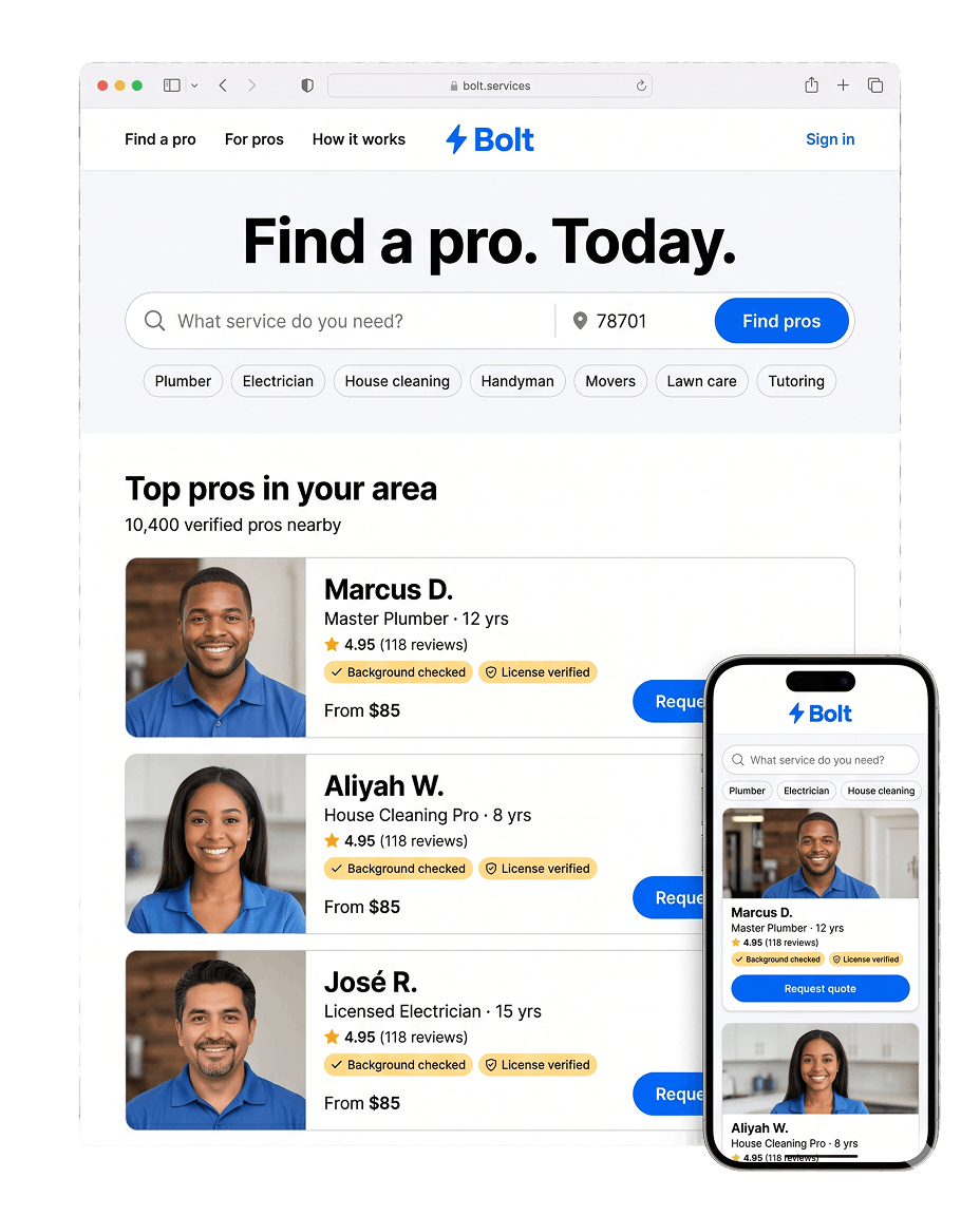 Hire services marketplace template