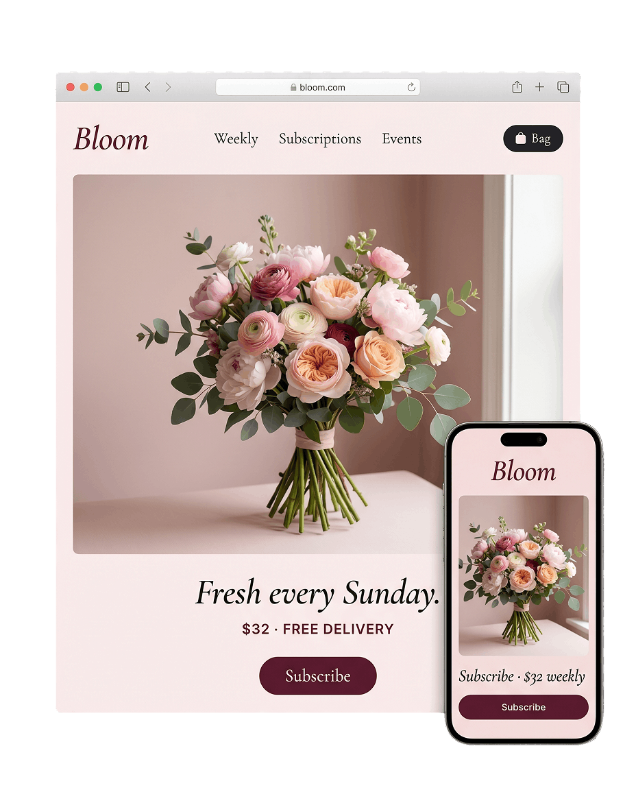 Florist template preview