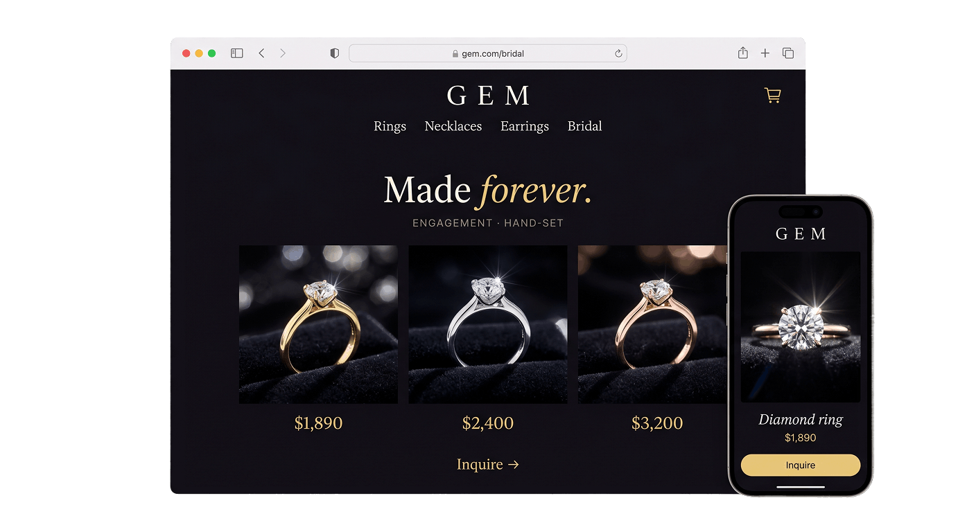 Jewelry marketplace template
