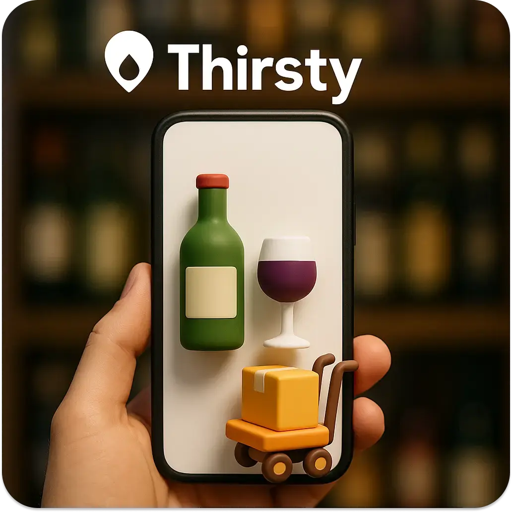 Alcohol delivery business scaling illustration