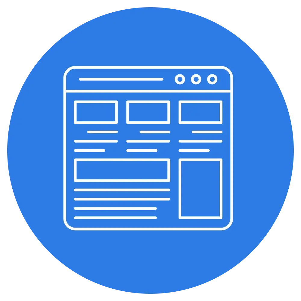 Browser window icon representing the range of places gift cards can be used