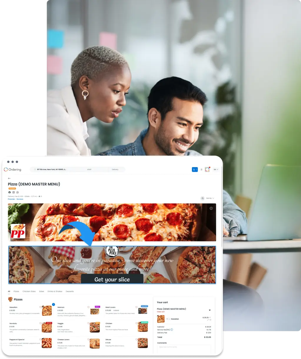Ad banner placement illustration