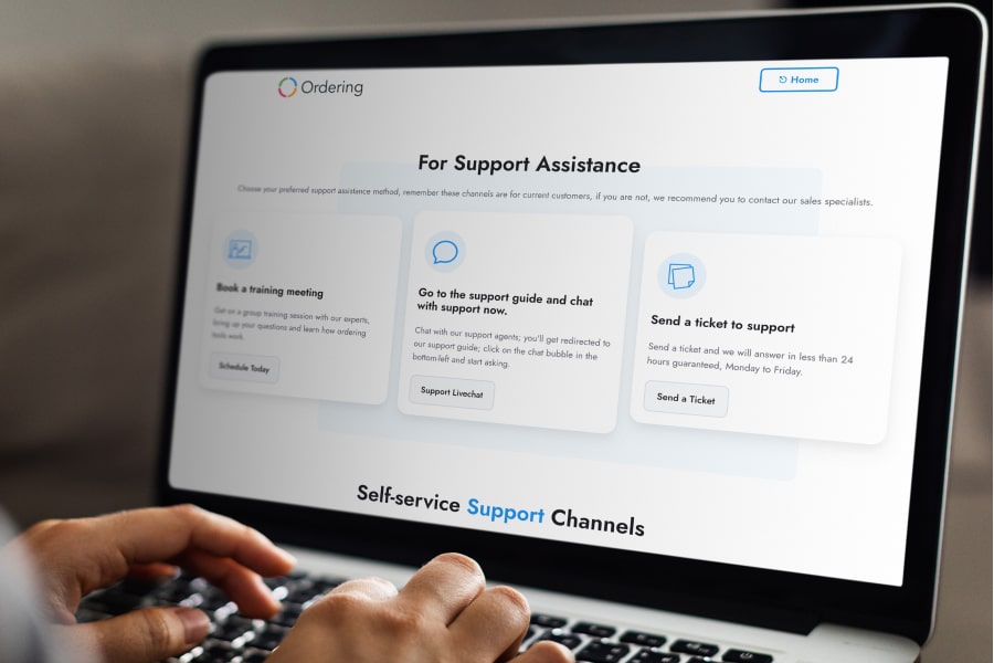 Illustration representing a support ticket workflow