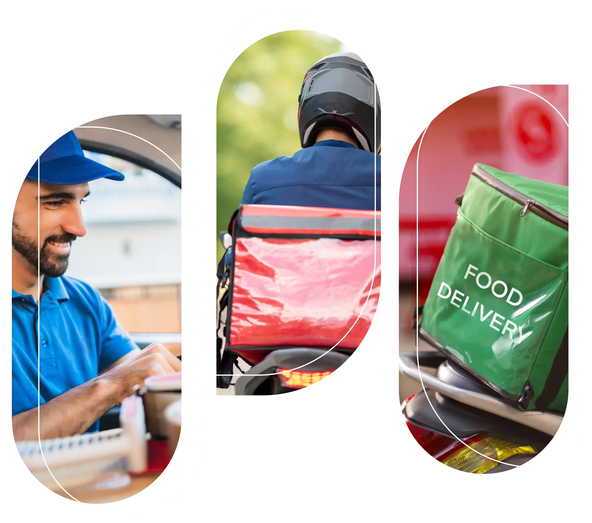 Delivery drivers at work
