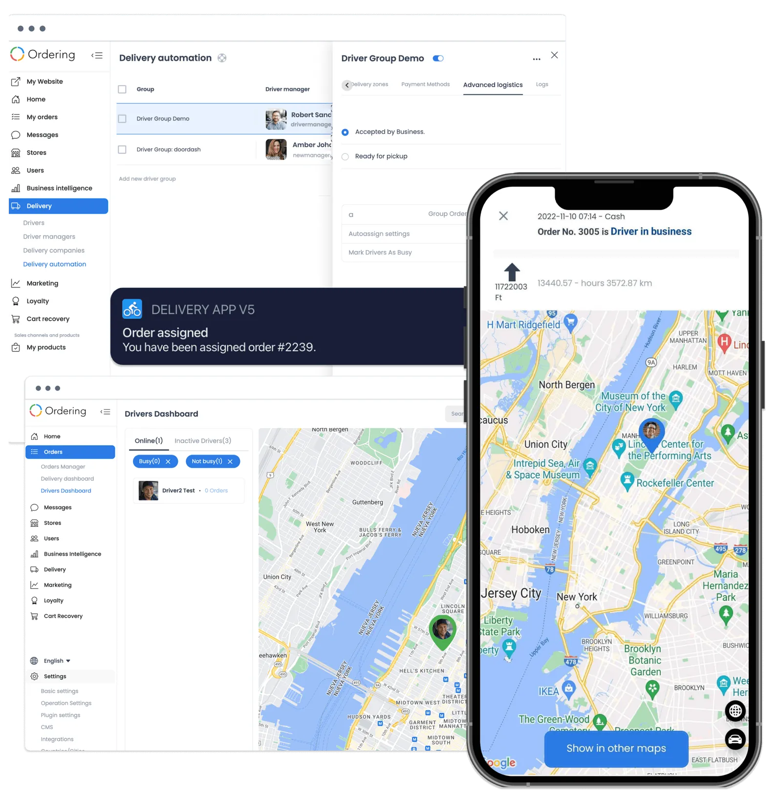 Delivery operations dashboard preview