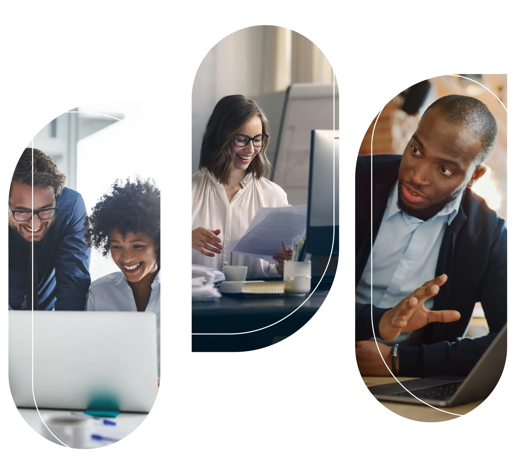 Illustrative team members working across brand operations